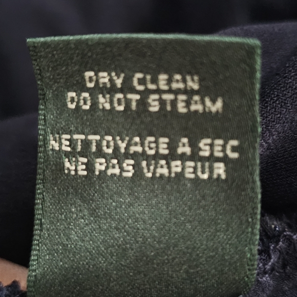 Lauren Ralph Lauren Evening Dress Lighthouse Navy Floral Lace Overlay Sz 16 - Picture 6 of 10